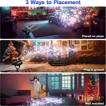 MuliVid Snowflake Projector Light – Kid-Safe Nursery and Playroom Decor, No Flame or Heat for Family-Friendly Holiday Magic