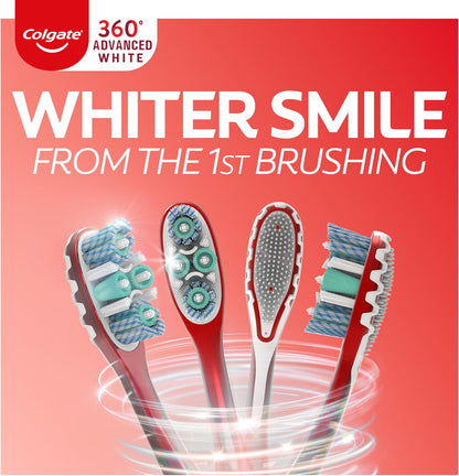 multi-action bristle design that removes more plaque between teeth vs. flat trim brushes