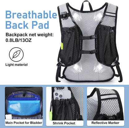 multi-adjustable shoulder straps (19-34 inch) and chest strap (2.4-7.9 inch) with ergonomic fit