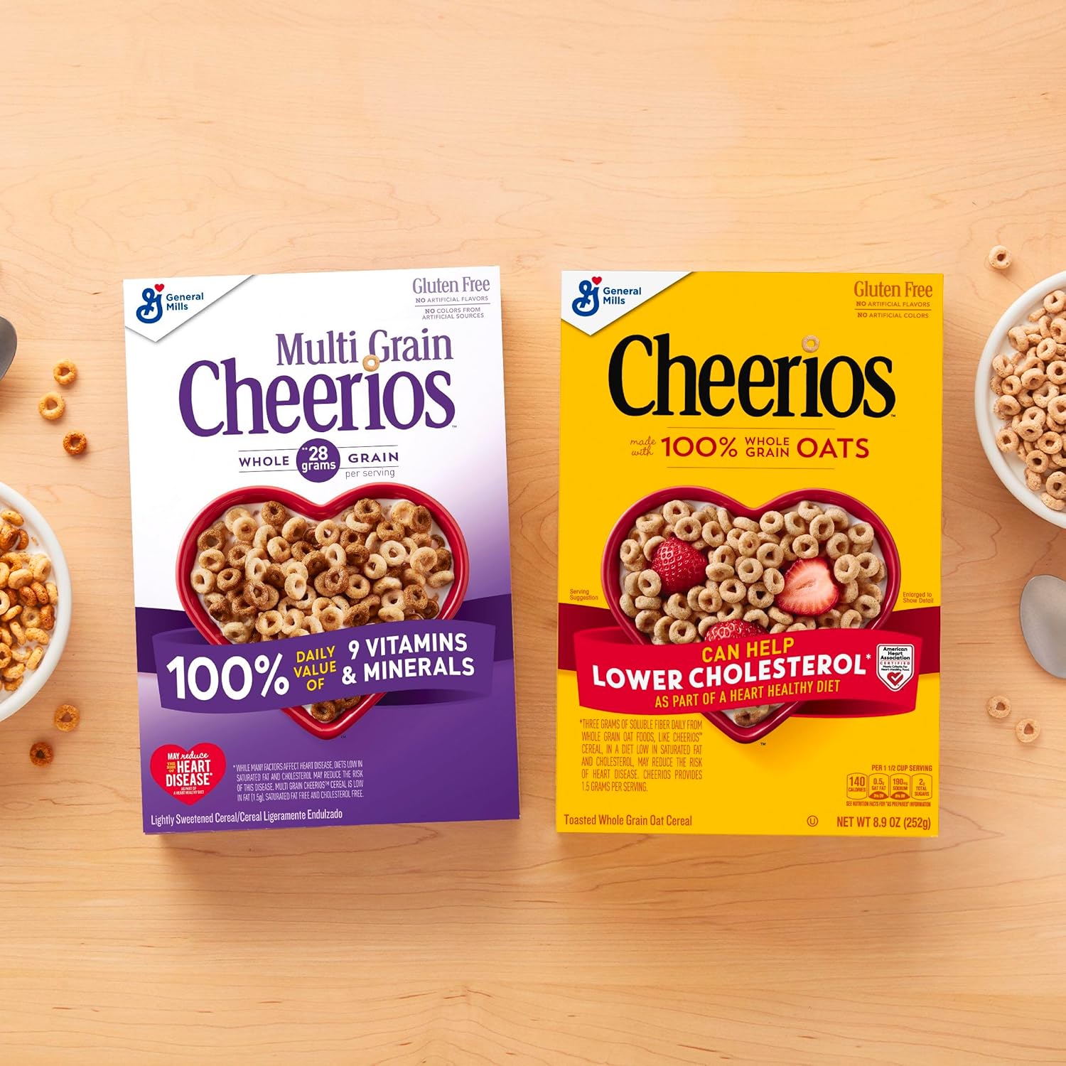 Multi Grain Cheerios, Simple Whole Grain Cereal for Clutter Free Pantries, 18 oz