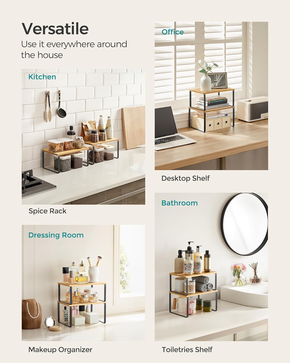multi-room rated for kitchen, bathroom, living room, and dining room use