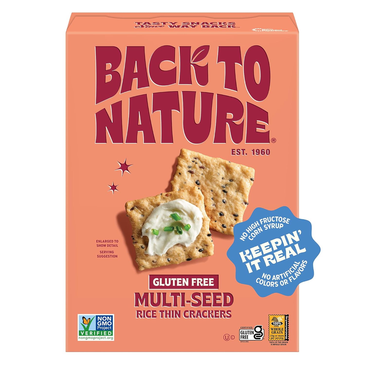 multi-seed coating featuring sesame, black sesame, poppy, and flax seeds