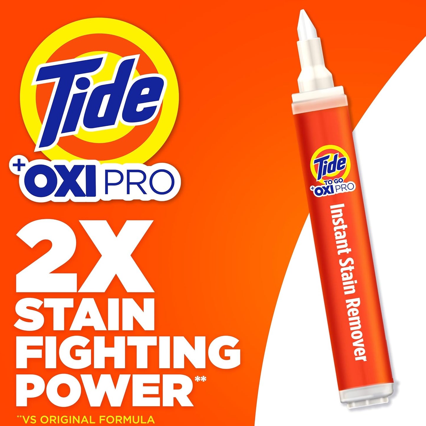 multi-stain formula effective on tomato juice, ketchup, bbq sauce, grape juice, coffee, wine, tea, and chocolate syrup