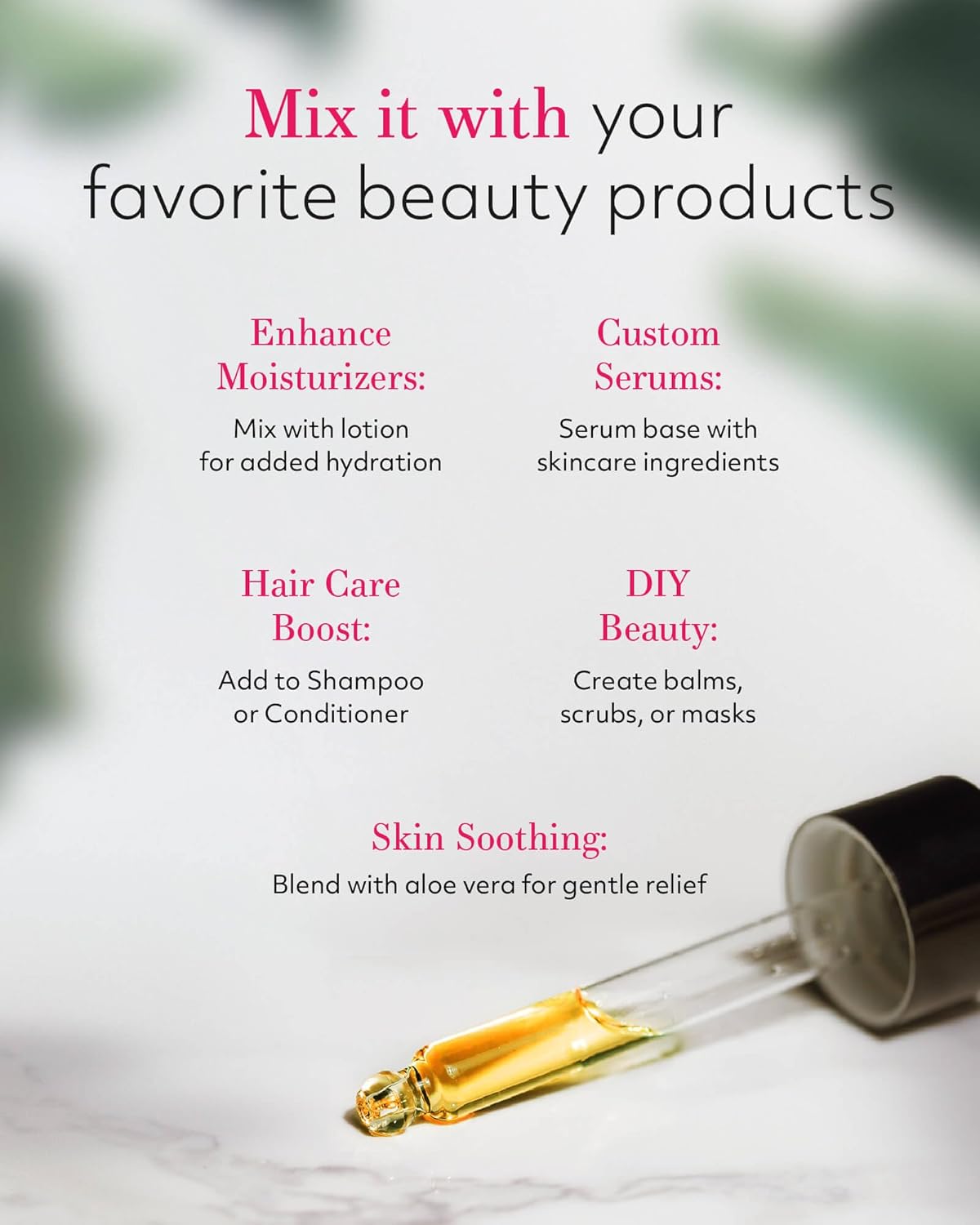 multi-surface application for face, body, hair, nails, and cuticles