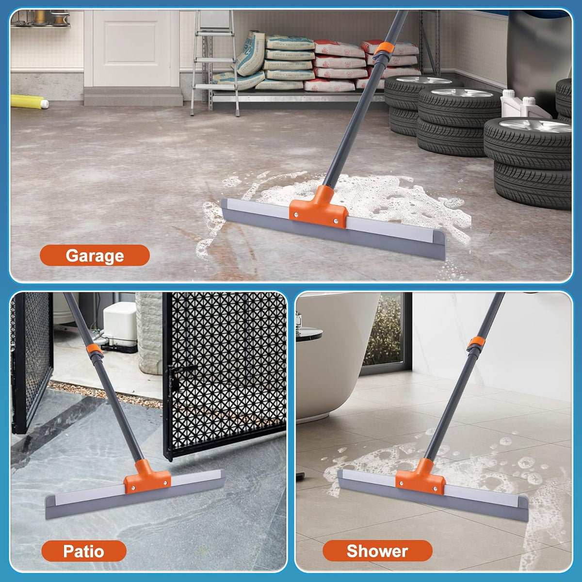 multi-surface compatibility including concrete, tile, glass, and metal