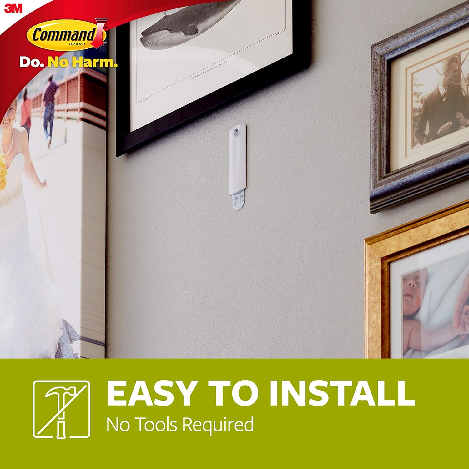multi-surface compatibility including paint, smooth wood, glass, tile, and metal