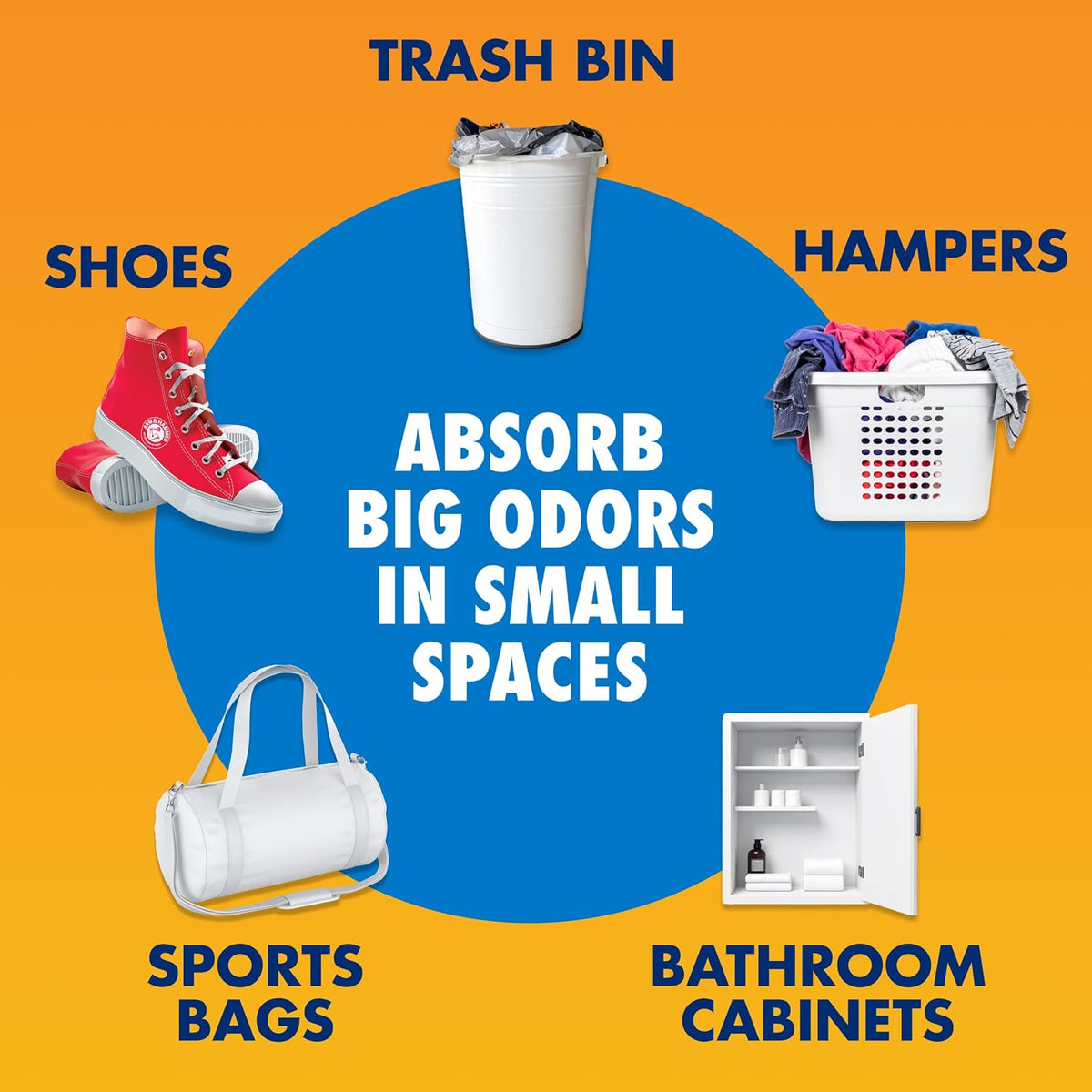 multi-surface versatility covering shoes, trash cans, drawers, hampers, lockers, and pet zones