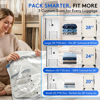 multiple combo skus (6, 12, 15, 18, 24 bags) in gray/blue and green colorways to match any traveler