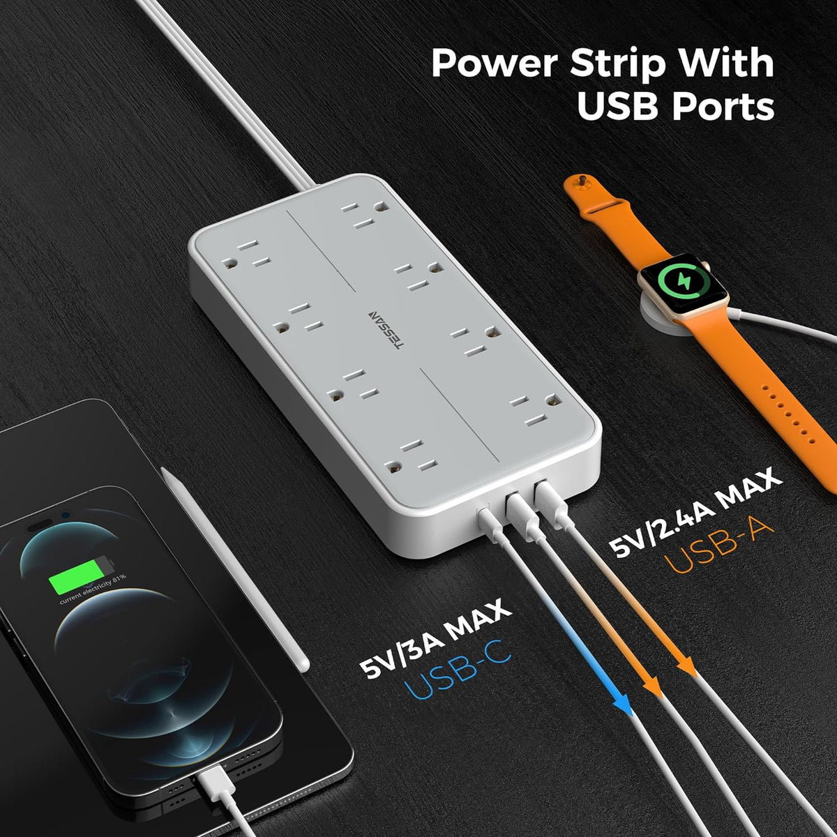 multiple cord length options: 5ft, 6ft, 10ft, and 15ft to suit different room layouts