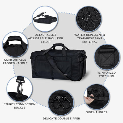 multiple exterior and interior pockets for phone, passport, and small accessories