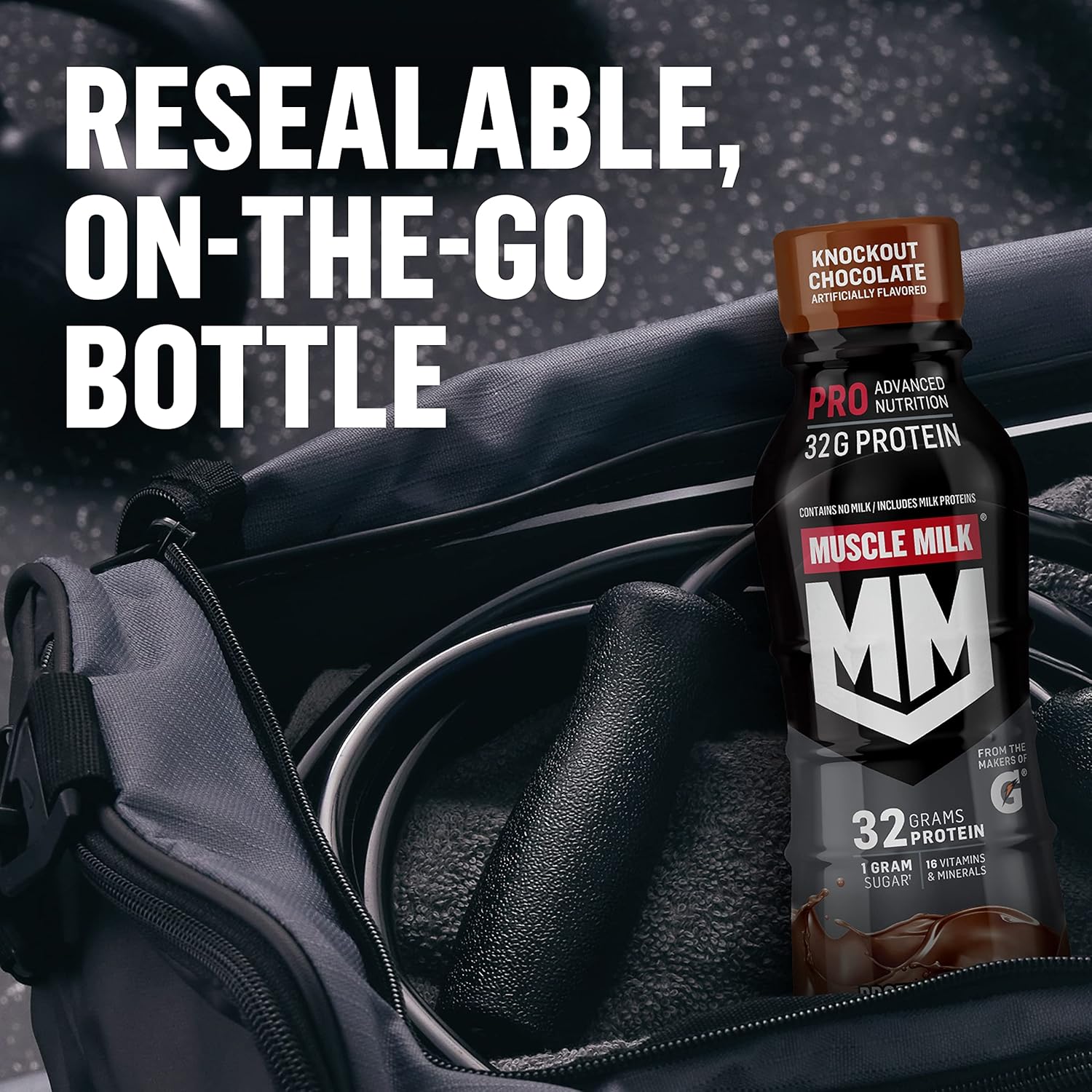 Muscle Milk Pro Advanced Nutrition Protein Shake – Quick Breakfast Replacement for Morning Commuters, Intense Vanilla Ready-to-Drink, 24 Pack