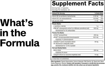 MuscleTech AlphaTest Thermo – Mindful Supplement Routine for Men, 30-Day Male Vitality & Energy Reset