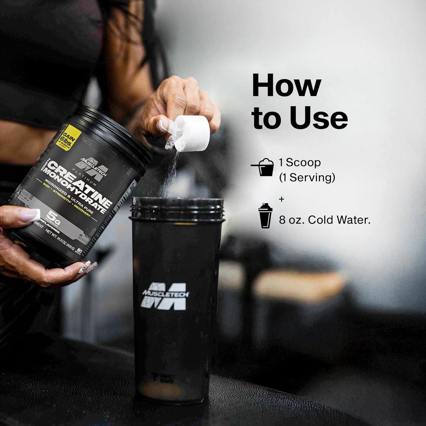 MuscleTech Unflavored Micronized Creatine – Wellness Routine Staple for Strength Athletes and Clean-Lifestyle Dieters
