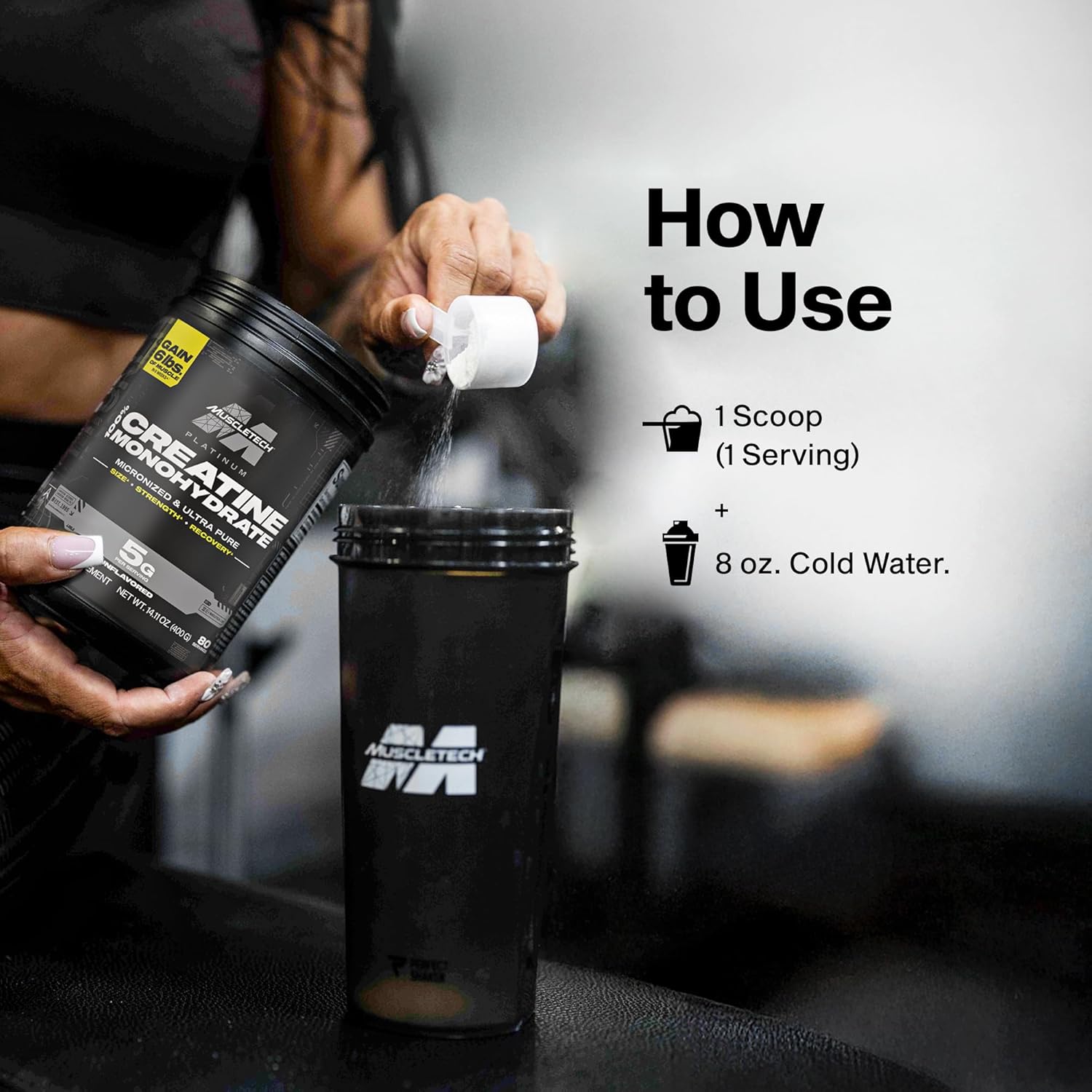MuscleTech Unflavored Micronized Creatine – Wellness Routine Staple for Strength Athletes and Clean-Lifestyle Dieters