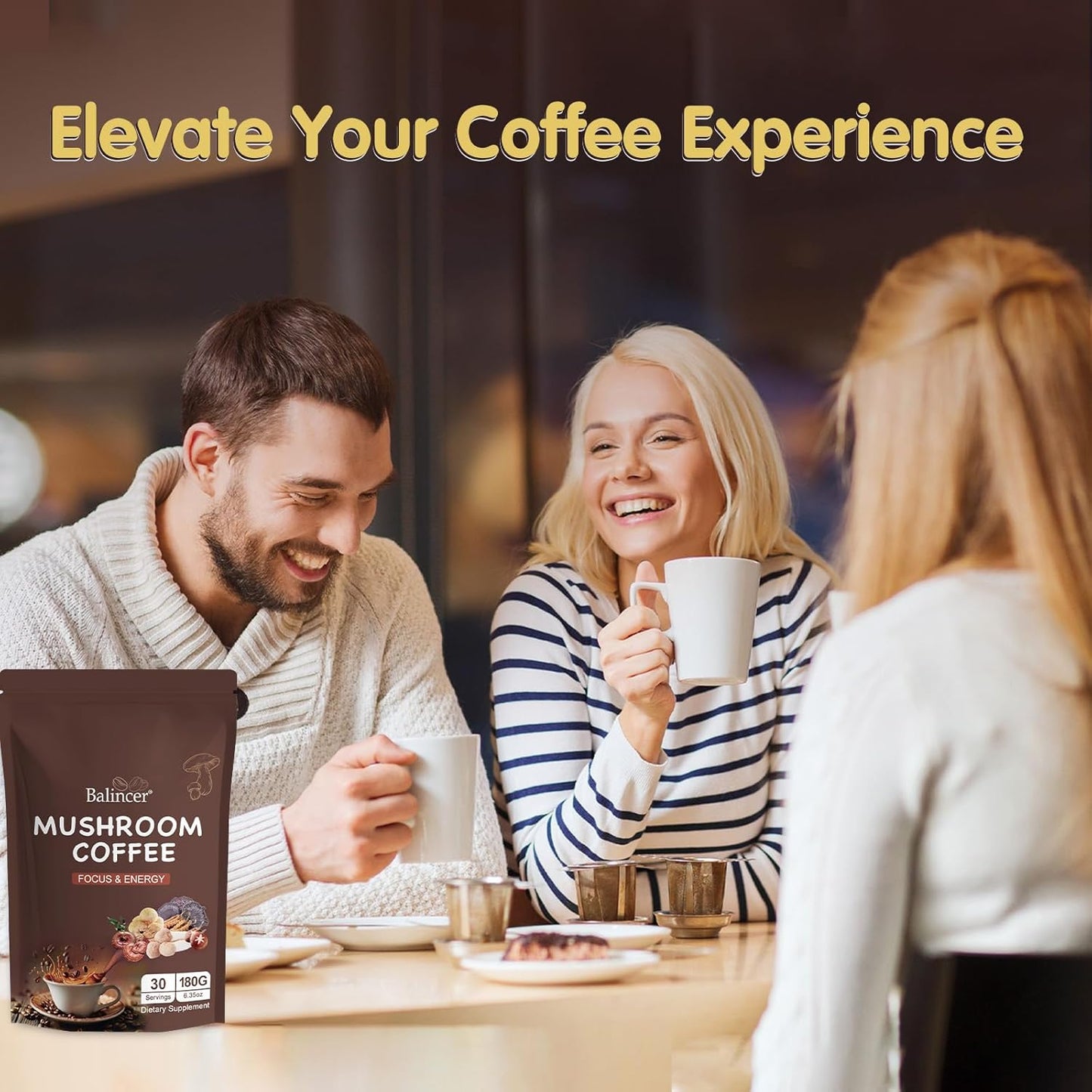 Mushroom Coffee 6.35oz Jar – Clean-Ingredient Instant Brew for Clutter-Free Kitchens