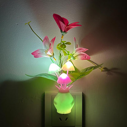 MushroomBloom Housewarming Gift – Mushroom Flower Plug in Night Light for New Home and Nursery