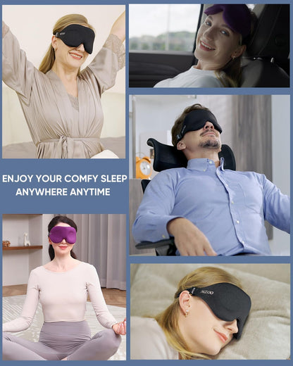 MZOO Portable Sleep Mask – Frequent Flyer Gift, Lightweight Memory Foam with Carry-Friendly Design