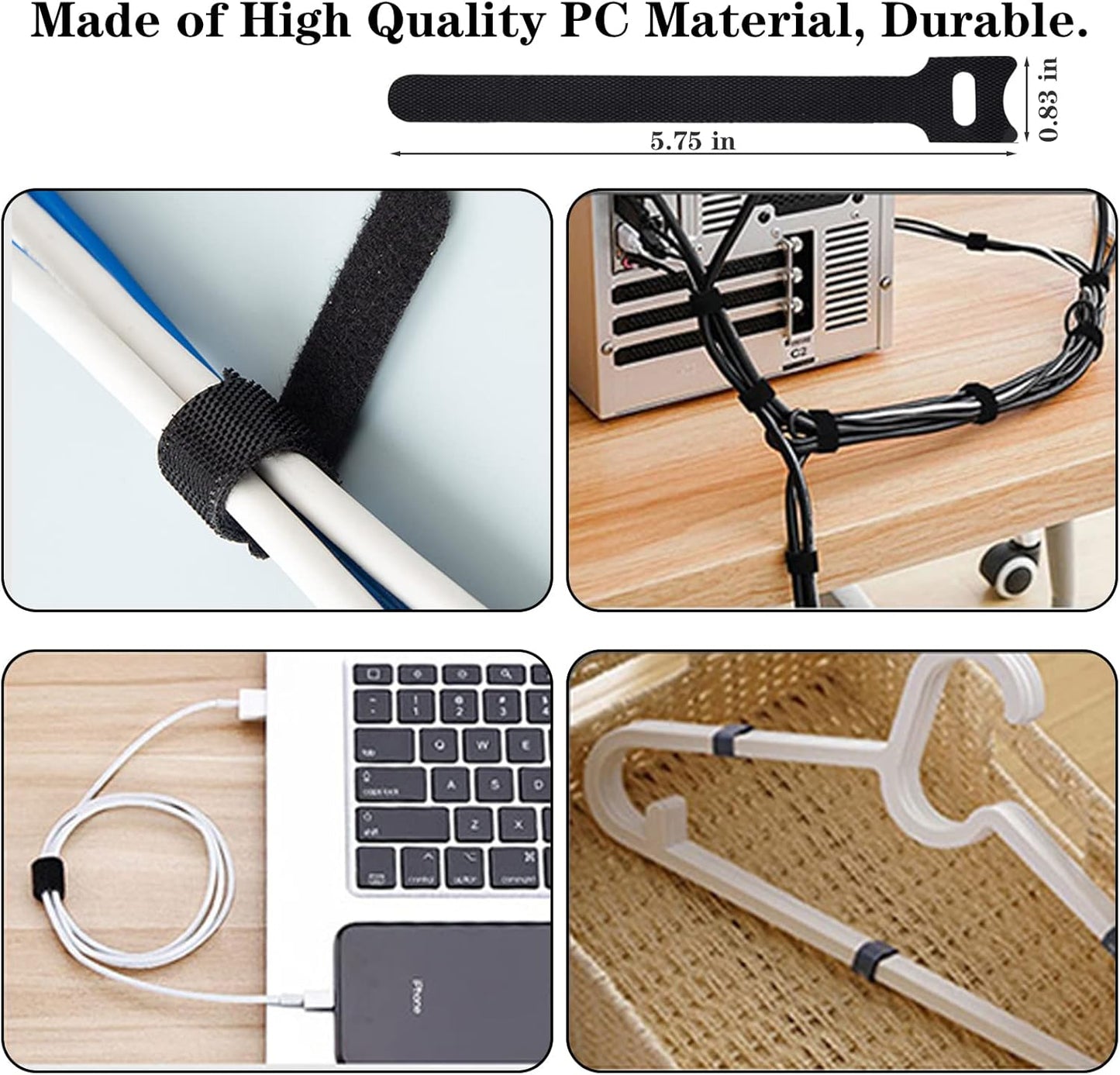 N NOROCME 192-Piece Cable Management Kit — Practical Housewarming Gift for New Homeowners
