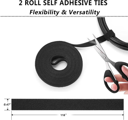 N NOROCME 192-Piece Cable Management Kit — Practical Housewarming Gift for New Homeowners