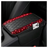 Stacool Car Center Console Cover – Organized Driver Storage Solution, Console Armrest Pad with 2 Side Pockets for Phone Keys and ID