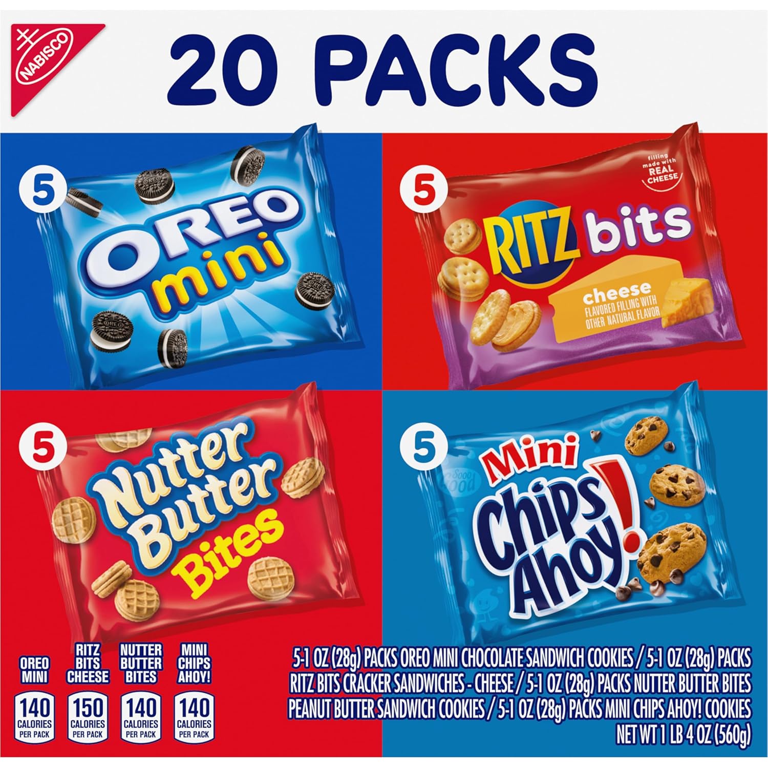 Nabisco Classic Mix Variety Pack – Travel-Friendly Snack Packs for Road Trips, Camping, and Picnic Baskets