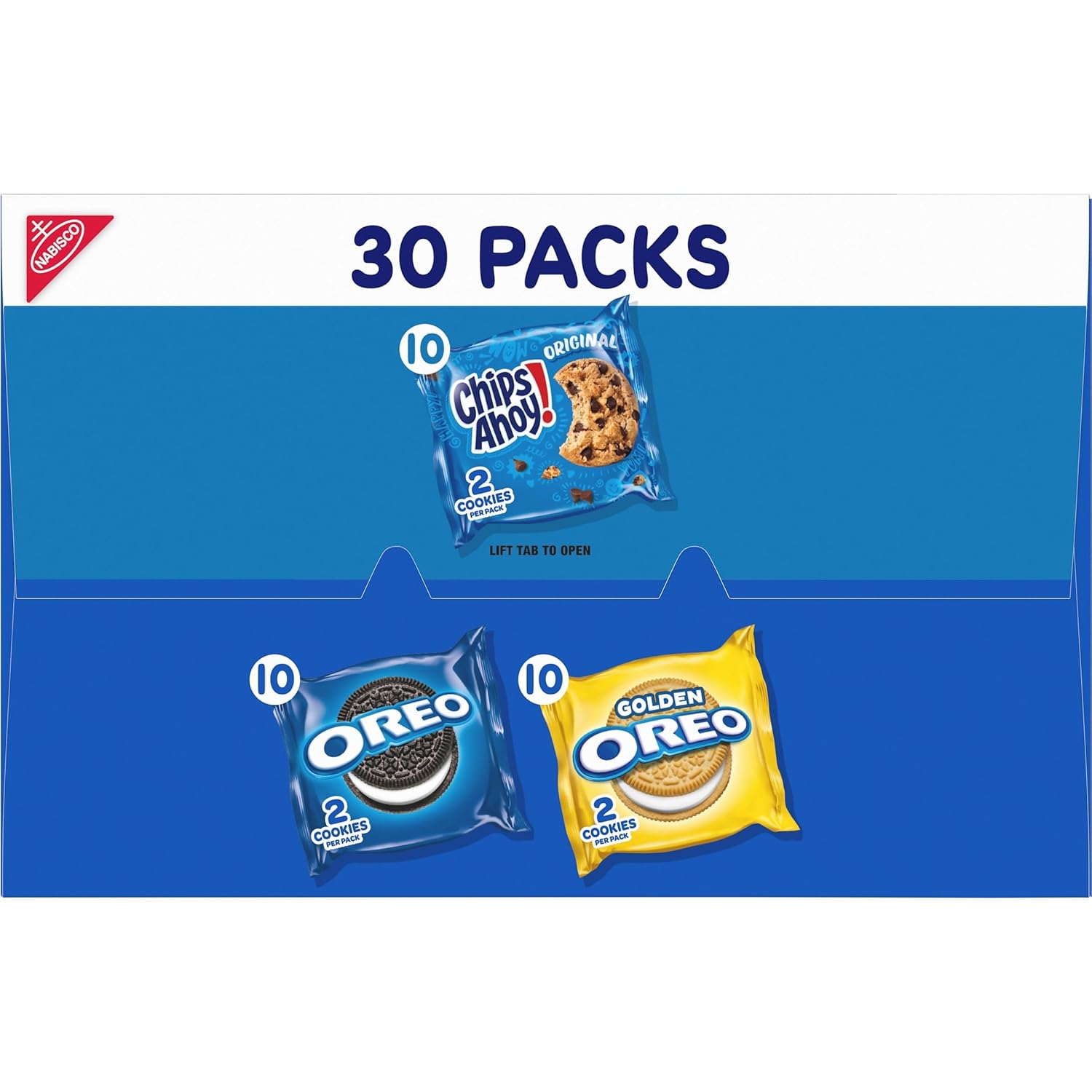 Nabisco Sweet Treats Cookie Variety Pack – Pre-Portioned After-Dinner Dessert Pouches, 30 Two-Cookie Snack Packs