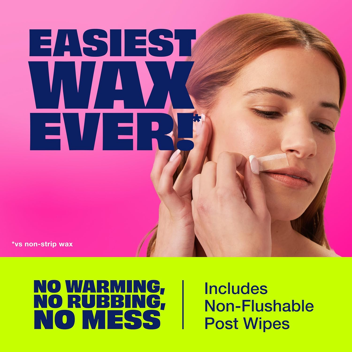 Nair Cold Wax Strips – No-Heat, Pet-Safe Hair Removal for Your Family Bathroom, 40 Count