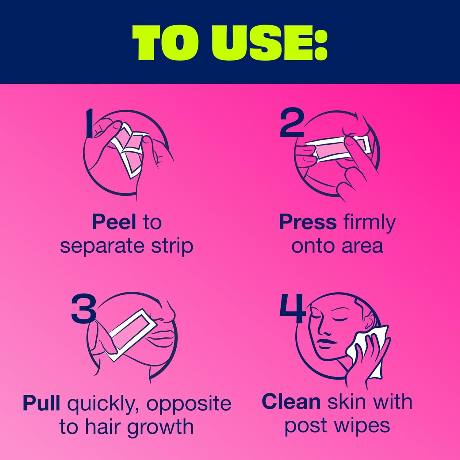 Nair Cold Wax Strips – No-Heat, Pet-Safe Hair Removal for Your Family Bathroom, 40 Count