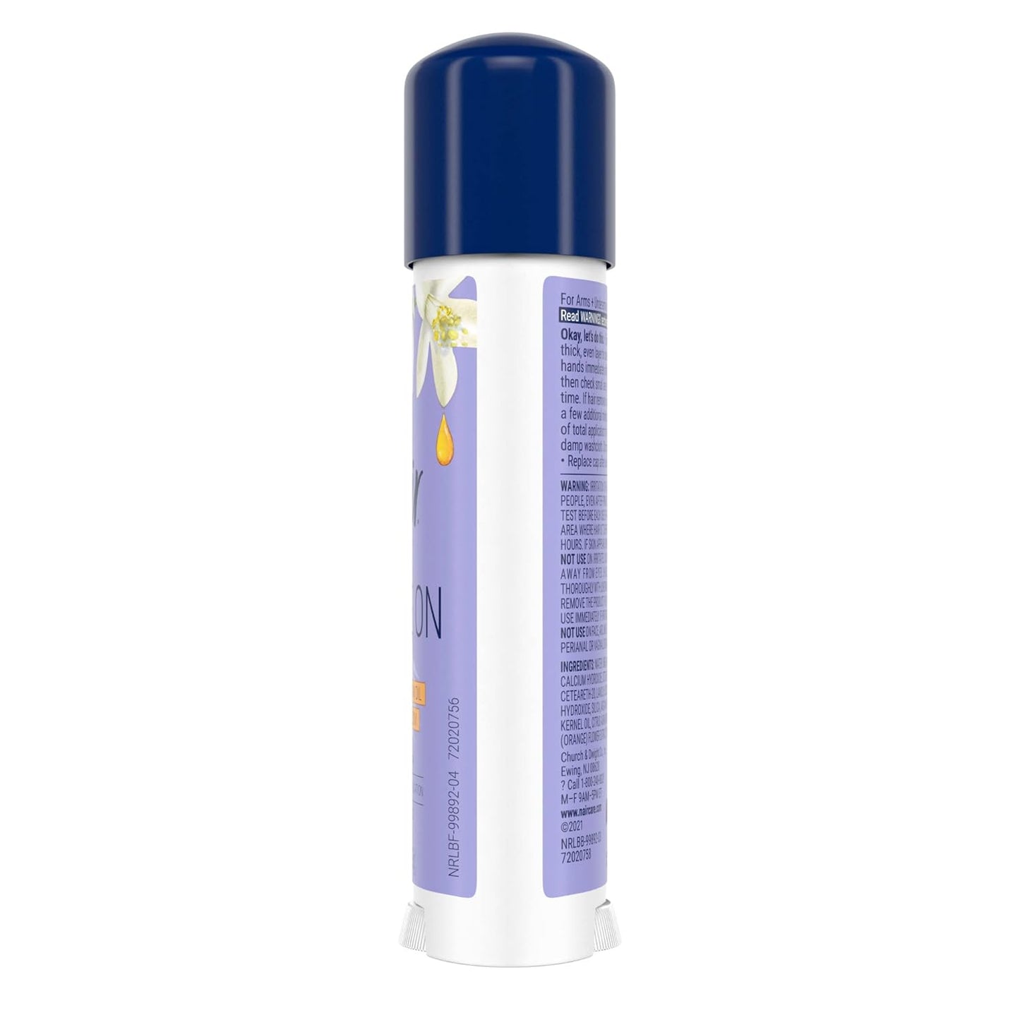Nair Glide On Depilatory Stick – Mindful Bath Time Ritual for Sensitive Skin, Argan Oil and Orange Blossom Hair Removal