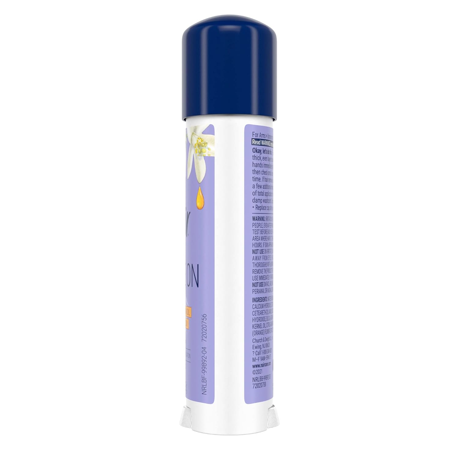 Nair Glide On Depilatory Stick – Mindful Bath Time Ritual for Sensitive Skin, Argan Oil and Orange Blossom Hair Removal