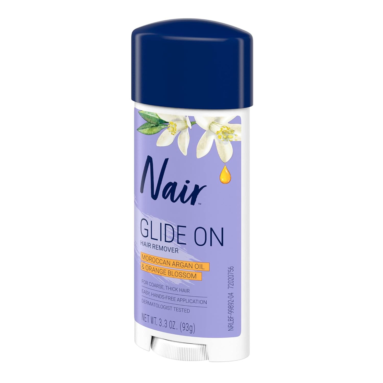 Nair Glide On Depilatory Stick – Mindful Bath Time Ritual for Sensitive Skin, Argan Oil and Orange Blossom Hair Removal
