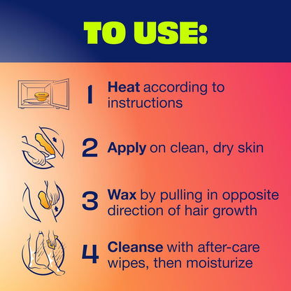 Nair Lux Wax Essential Waxing Solution – Minimal-Mess Leg & Bikini Hair Removal at Home