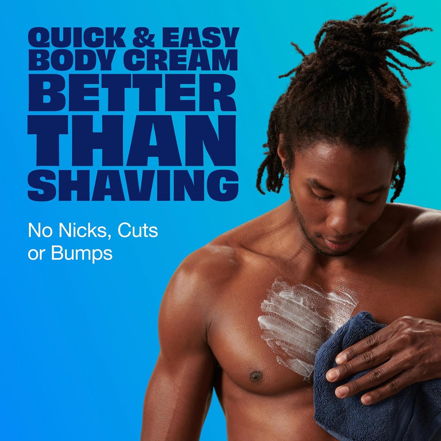 Nair Men Depilatory Cream – No-Cut, No-Nick Hair Removal for Sensitive Skin
