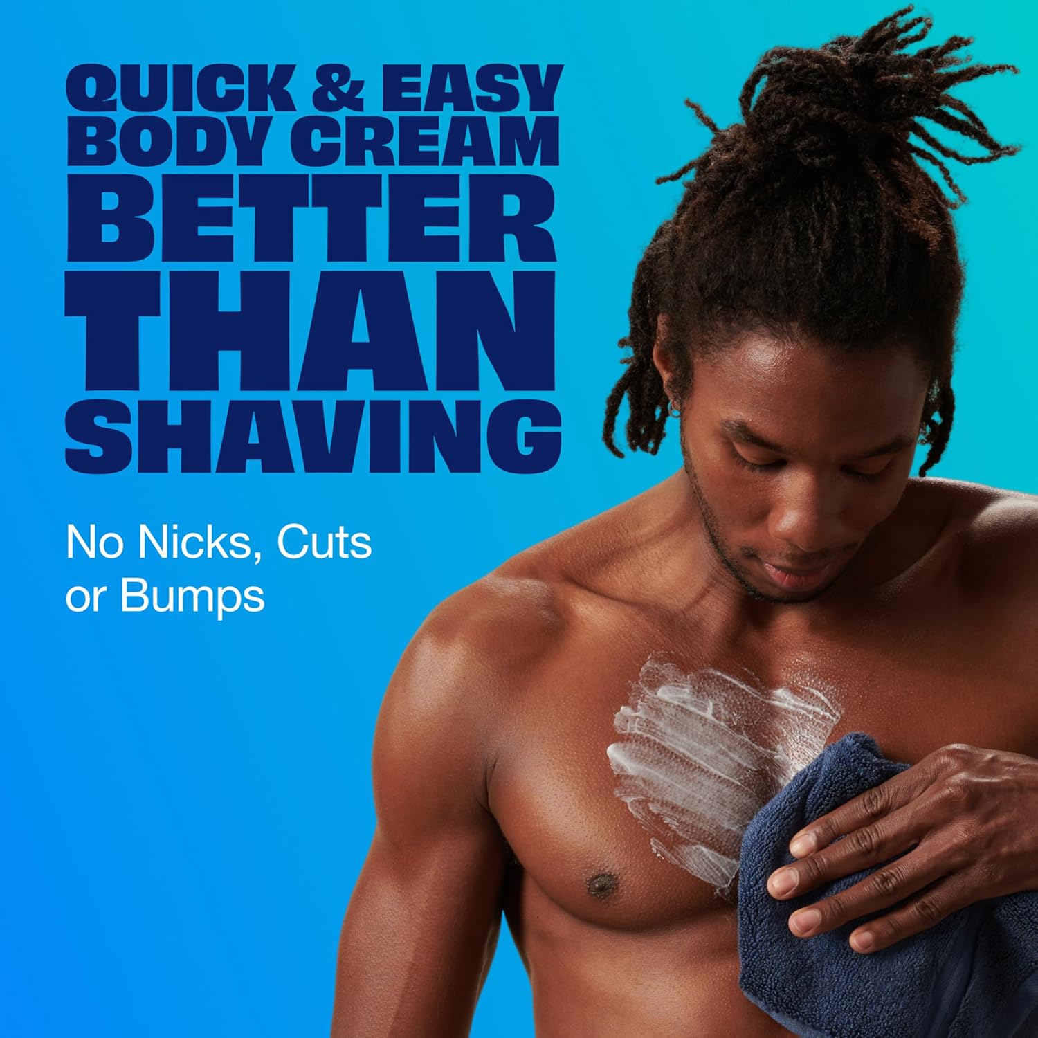 Nair Men Depilatory Cream – No-Cut, No-Nick Hair Removal for Sensitive Skin