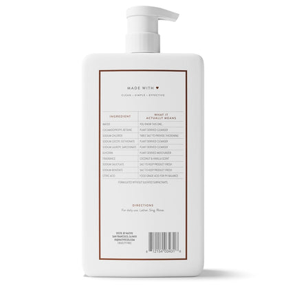 Native Body Wash Coconut & Vanilla 36 oz – Thoughtful Birthday Gift for Her and Mom
