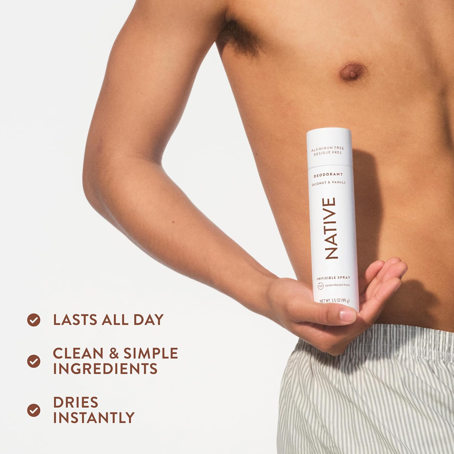 Native Deodorant & Body Spray Coconut & Vanilla, 72-Hour Aluminum Free Birthday Gift for Her and Thoughtful Holiday Present