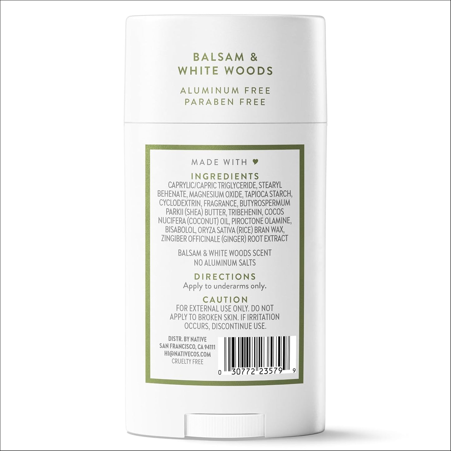 Native Deodorant for Capsule Bathroom Essentials, Single Unisex Stick That Replaces Multiple Gendered Products in a Clean Routine