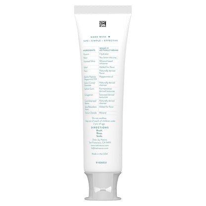 Native Mineral Whitening Toothpaste – Clean Self-Care for Bath Time Wind-Down, Fluoride-Free Wild Mint, 4.1oz (Pack of 3)