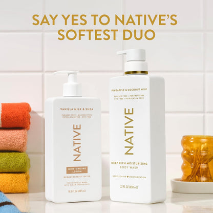 Native Premium Moisturizing Body Wash with Real Shea Butter, Pineapple & Coconut Milk 22 oz