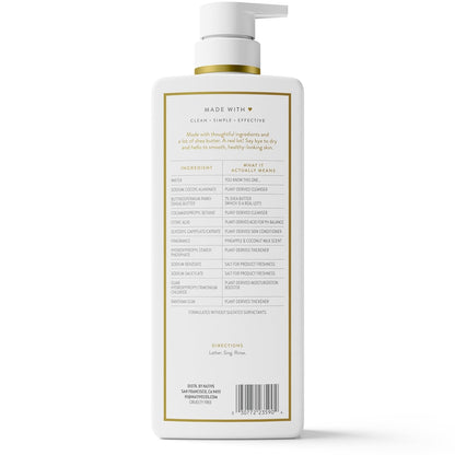 Native Premium Moisturizing Body Wash with Real Shea Butter, Pineapple & Coconut Milk 22 oz