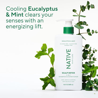 Native Scalp Clarifying Shampoo & Conditioner Set – Aromatic Eucalyptus Spearmint Wash for Evening Wind-Down Wellness