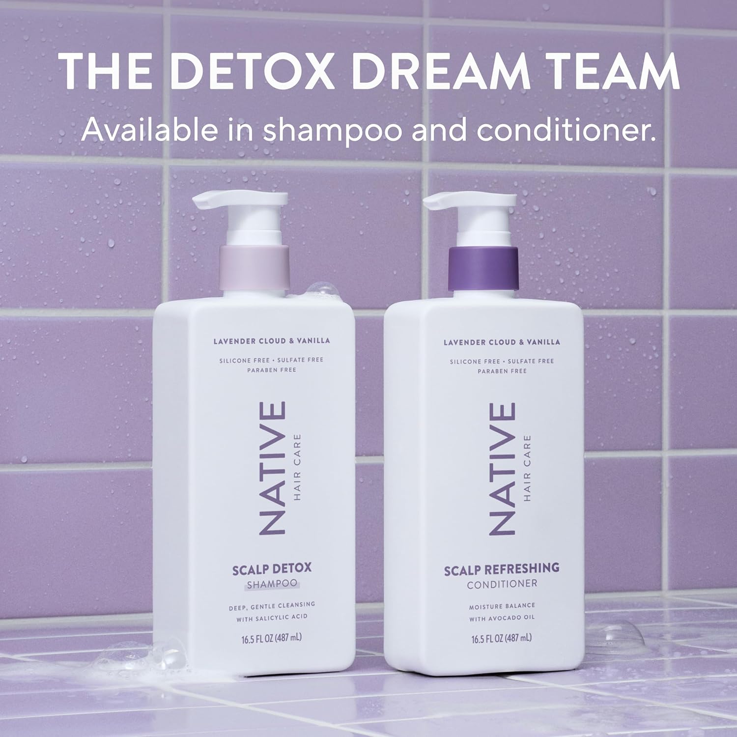 Native Scalp Detox Shampoo Lavender Cloud & Vanilla 16.5 fl oz – 11-Ingredient Clean Formula for Intentional Bathrooms