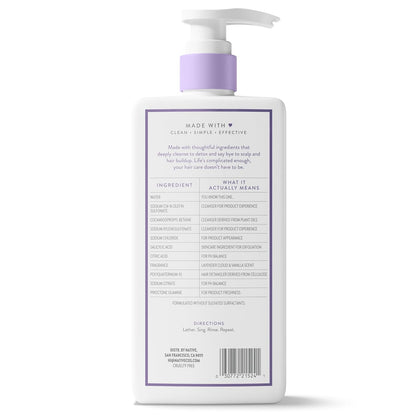 Native Scalp Detox Shampoo Lavender Cloud & Vanilla 16.5 fl oz – 11-Ingredient Clean Formula for Intentional Bathrooms
