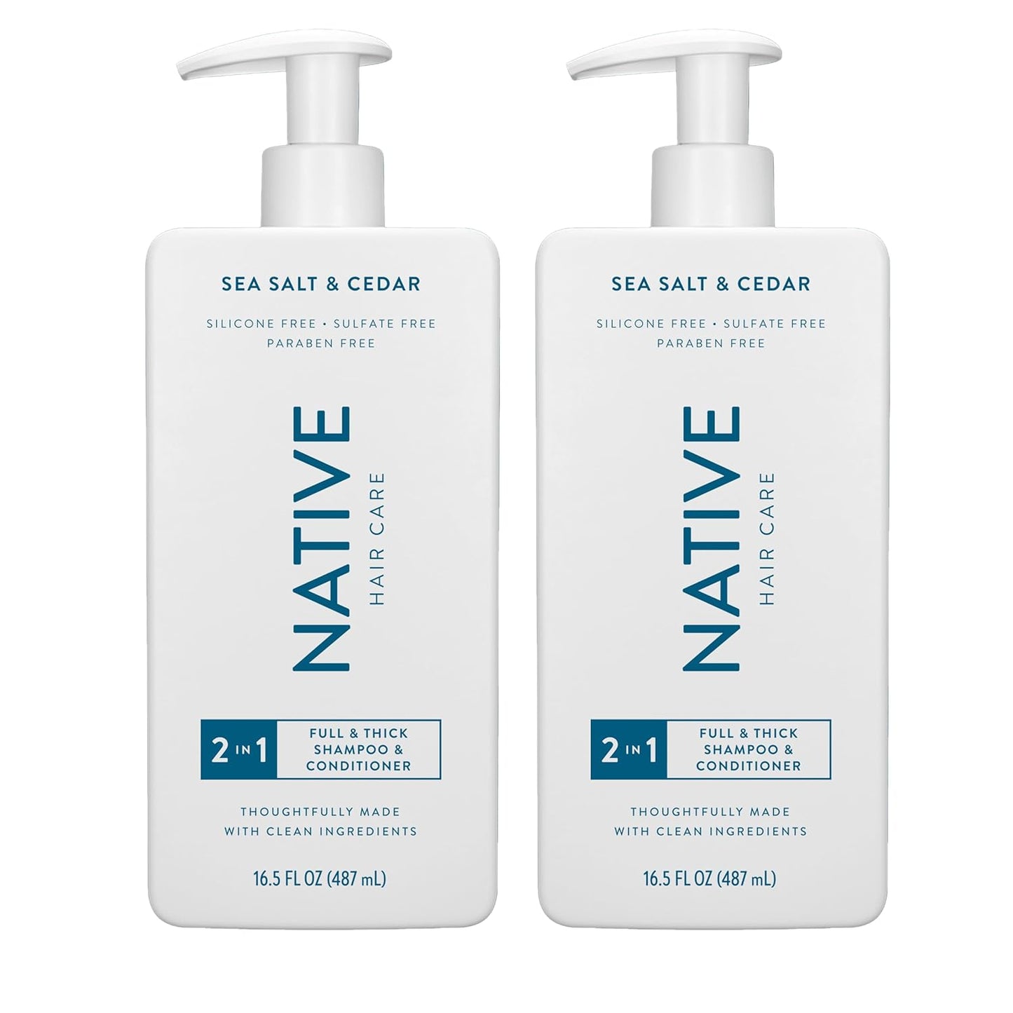 Native Sea Salt & Cedar 2-in-1 Hair Cleanser – Minimalist Vanity Essential with 11 Clean Ingredients