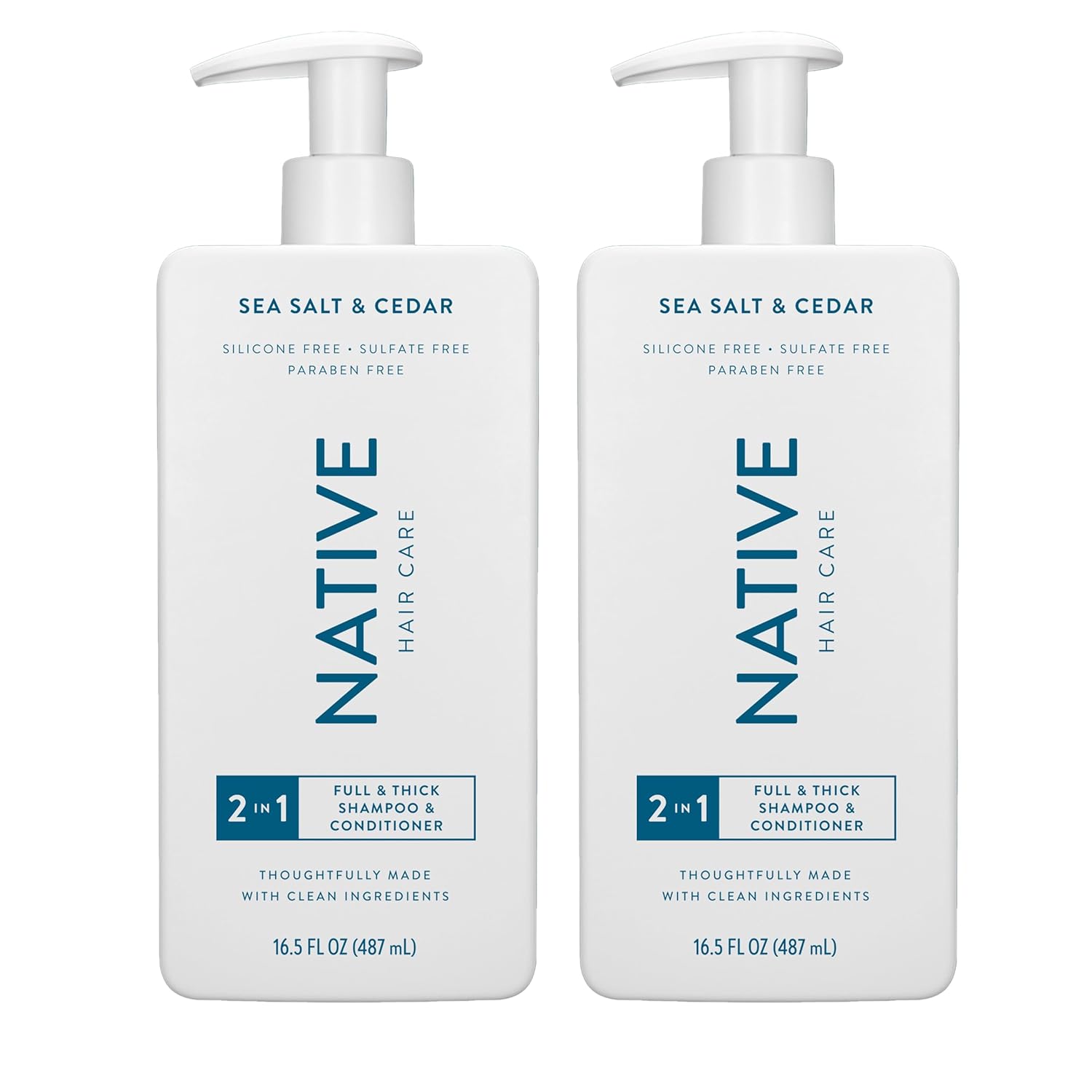 Native Sea Salt & Cedar 2-in-1 Hair Cleanser – Minimalist Vanity Essential with 11 Clean Ingredients