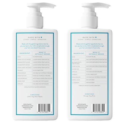 Native Shampoo and Conditioner – Mindful Shower Experience, Naturally Derived Formula for Color-Treated and Dry Hair