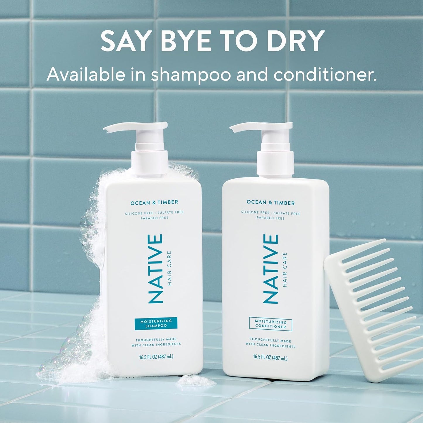 Native Shampoo and Conditioner – Mindful Shower Experience, Naturally Derived Formula for Color-Treated and Dry Hair