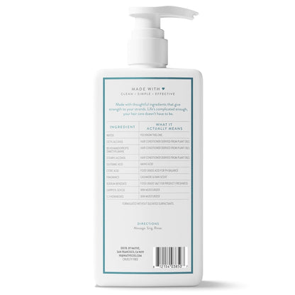 Native Strengthening Conditioner Cashmere & Rain 16.5 fl Oz – Clean 10-Ingredient Formula for Intentional Bathrooms and Capsule Routines