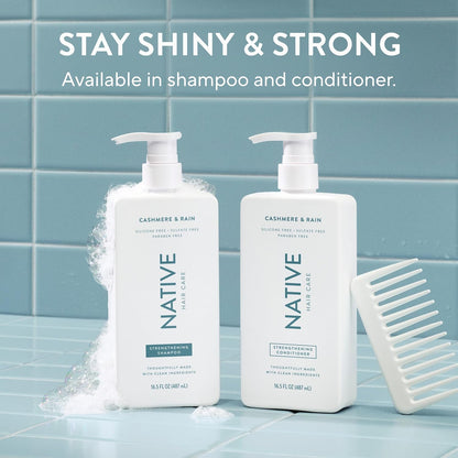 Native Strengthening Conditioner Cashmere & Rain 16.5 fl Oz – Clean 10-Ingredient Formula for Intentional Bathrooms and Capsule Routines