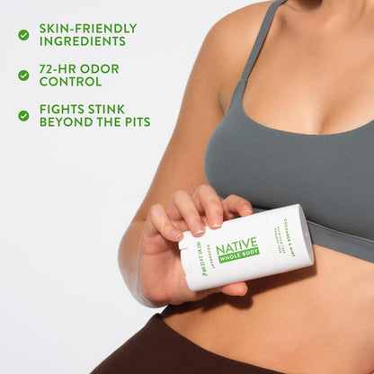 Native Unscented Deodorant for Minimalist Routines, Aluminum Free Single Ingredient Clean Formula